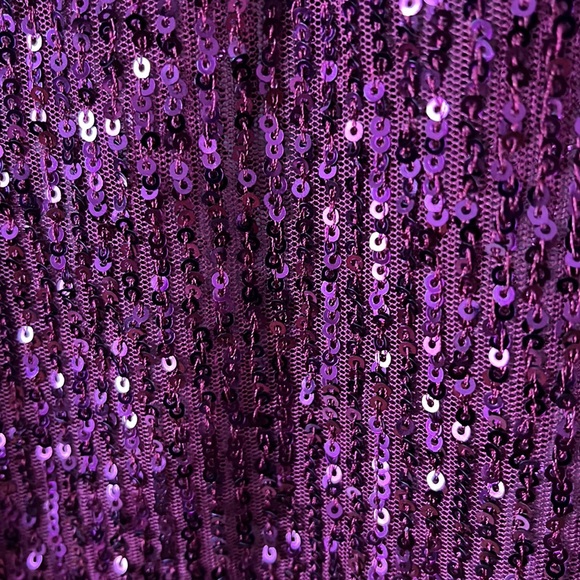 Zara Sequin Purple Sparkly Top - Picture 3 of 6
